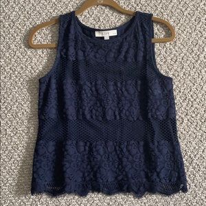 Loft Sleeveless Lace Blouse XSP